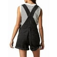 thumbnail image 2 of Women Denim Shorts Overalls Summer Casual Loose Fit Adjustable Rompers Jean Jumpsuit Bib Shortalls Black S, 2 of 9