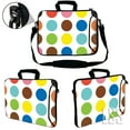 thumbnail image 2 of LSS 13.3 inch Laptop Sleeve Bag Notebook with Extra Side Pocket, Soft Carrying Handle & Removable Shoulder Strap for 12" 12.1" 13" 13.3" - Polka Dots, 2 of 3