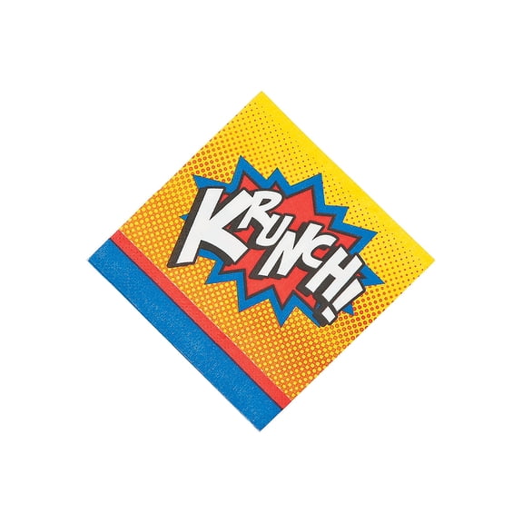 Superhero Beverage Napkins - Party Supplies - 16 Pieces