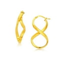 thumbnail image 1 of 14k Yellow Gold Polished Infinity Shape Drop Earrings, 1 of 2