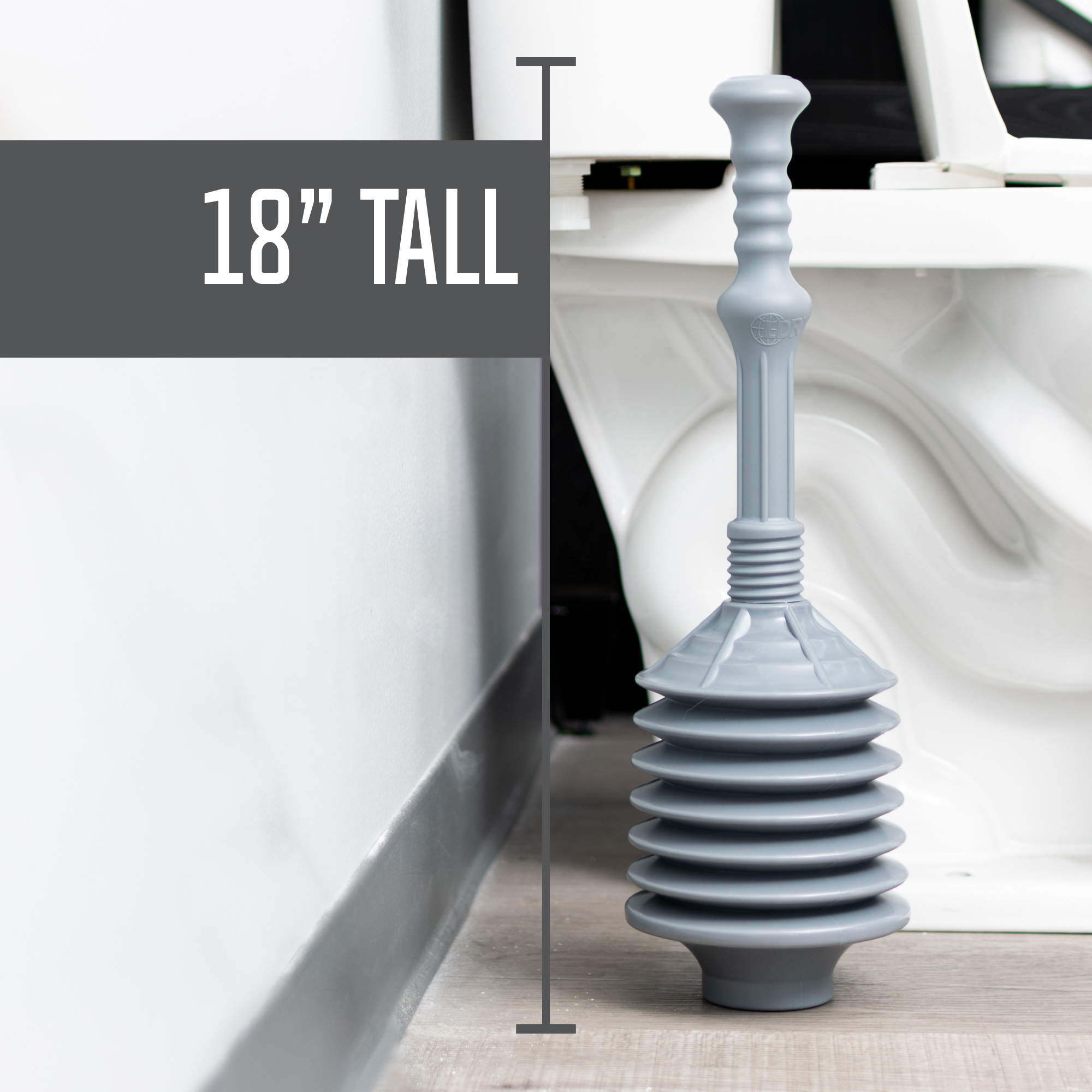 JS Jackson Supplies Accordion Toilet Plunger, Grey photo 4