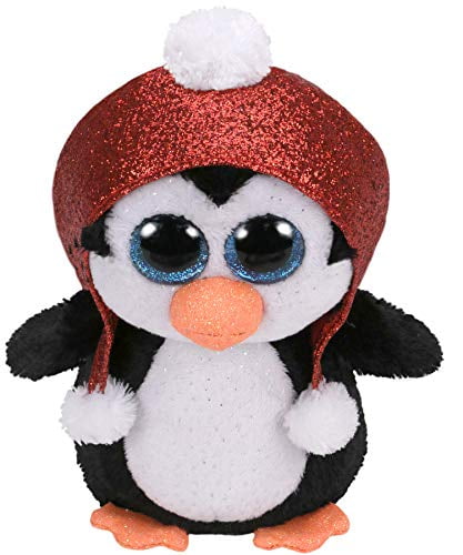 NEW MWMT 6 Inch Ty Beanie Boos ~ FREEZE the Penguin Glitter Eyes 