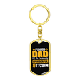 thumbnail image 3 of Fier Papa Merveilleux Bitcoin Crypto Acier Inoxydable Ou 18k or Premium Pivotant Chien Tag Porte-Clés, 3 of 8