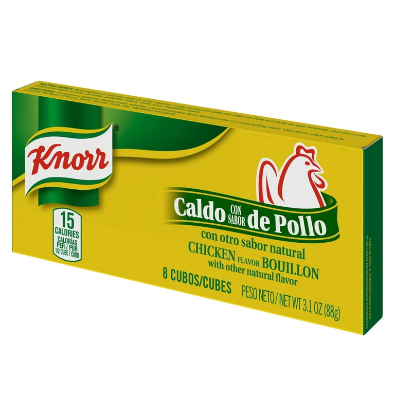 Knorr Shelf Stable Cubes Chicken Bouillon, 3.1 oz, 8 Pack Box