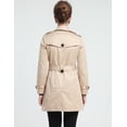 thumbnail image 3 of Camii Mia Women's Double Breasted Trenchcoat Windbreaker Coat Outwear, 3 of 8