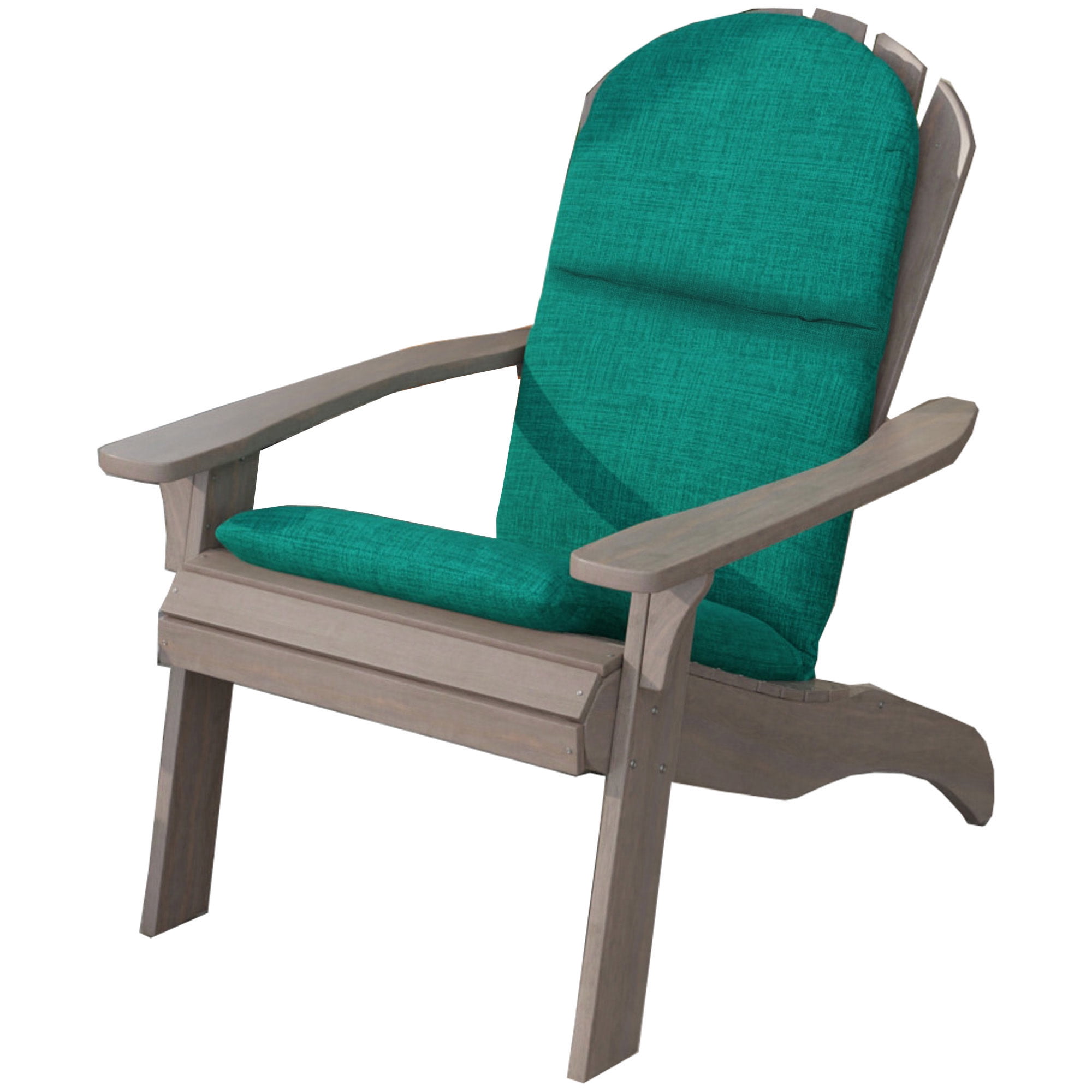 Jordan Manufacturing 50" x 18" Celosia Antique Teal Crosshatch Rectangular Outdoor Adirondack Chair Cushion with Ties