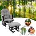thumbnail image 6 of Nursery Glider & Ottoman Sets, Reclining Glider Rocker with Ottoman, Nursery Rocking Breastfeeding Maternity Chair for Baby Room, Recliner Glider with Ottoman, Padded Arms - Espresso, Dark Gray, 6 of 9