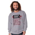 thumbnail image 5 of Funny Pessimist To Don't List Lazy Sweatshirt for Men or Women Brisco Brands X, 5 of 6