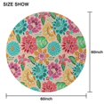 thumbnail image 6 of Pioneer Flower Floral Print Pattern Round Tablecloth 60"x60",Wrinkle Wipeable Table Cloth for Kitchen Dining Room Picnic Patio Party, 6 of 6