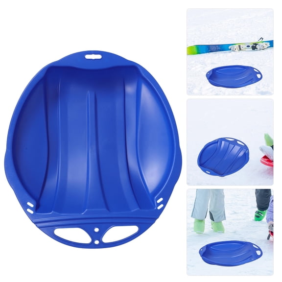 AURARMLET Skiing Snow Sled Plastic Blue 1Set for Outdoor Winter Adventures