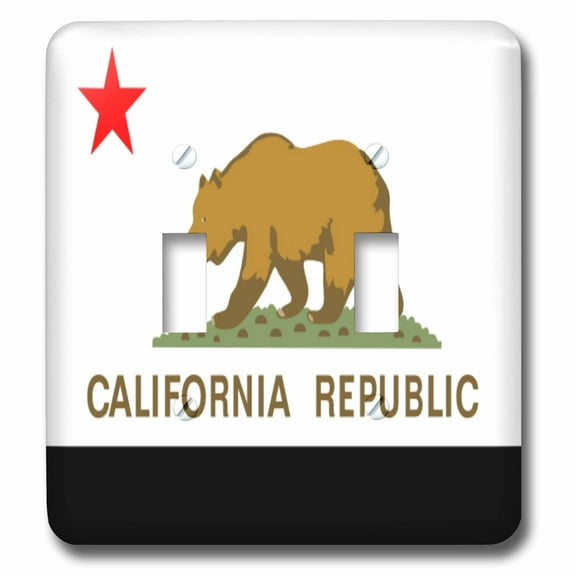 3dRose, State Flag Of California, double toggle switch