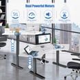 thumbnail image 5 of Gymax Dual-Motor L Shaped Standing Desk Ergonomic Sit Stand Computer Workstation Black & White, 5 of 10