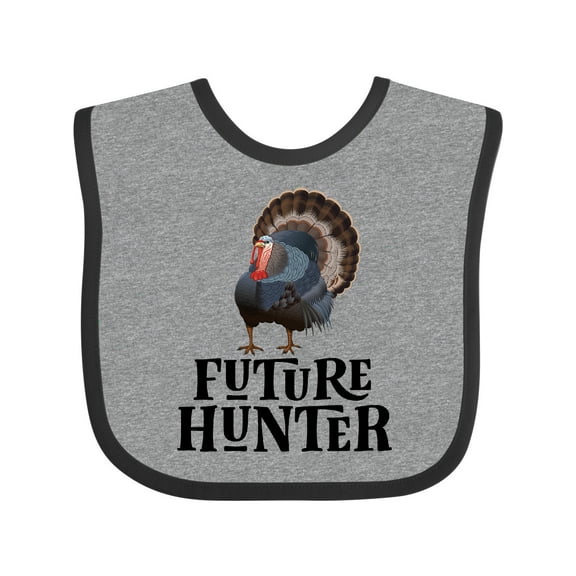 Inktastic Turkey Hunting Future Hunter Boys Baby Bib