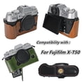 thumbnail image 2 of For Fujifilm X-T50 Retro Pu Leather Half Body Case Cover Base Bottom Opening Version Camera Bag Fuji XT50, 2 of 7