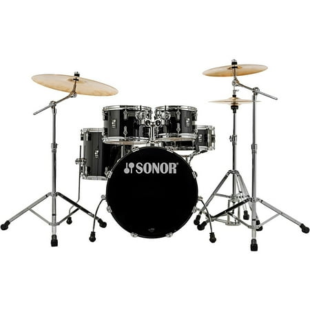 SONOR AQ1 Studio Drum Set With 20" Bass Drum and Hardware Piano Black