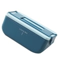 thumbnail image 2 of 1Pc Portable Microwave Divider Box Square Heat Preservation Lunch Box Bento Box Portable Food Container for School Office Camping (Blue), 2 of 9