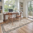 thumbnail image 3 of UERMEI 3x8 Washable Runner Rugs for Hallway, Modern Vintage Non Slip Indoor Rug for Entryway Doormats Bedroom Kitchen, Vacuum-Friendly Home Decor Carpet, Beige Brown, 3 of 10
