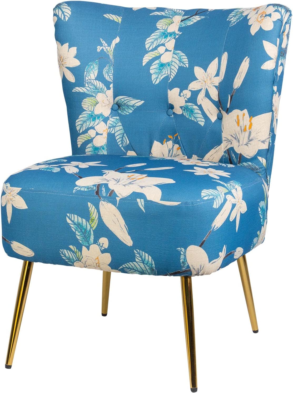 Armless Accent Chair,Living Room Side Chair,Bohemian Style Furniture