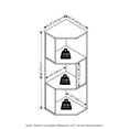 thumbnail image 2 of Furinno Econ 3-Tier Freestanding Corner Shelf Bookcase, Bookshelf, White, 2 of 6