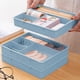 thumbnail image 4 of Organizador de Escritorio de Plástico Apilable de 4 Compartimentos para Papelería, Artículos Pequeños, Cosméticos y Joyas (Rosa, Blanco y Azul). Diseño Resistente y Grueso para Organizar El Espacio d, 4 of 6