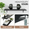 thumbnail image 4 of Kaboon 36 inch Long 10 inch Deep Floating Shelves for Wall Set of 2, Large Open Shelves Wall Mounted, Space Saving Home and Commercial Use, Cloud atlas, 4 of 7