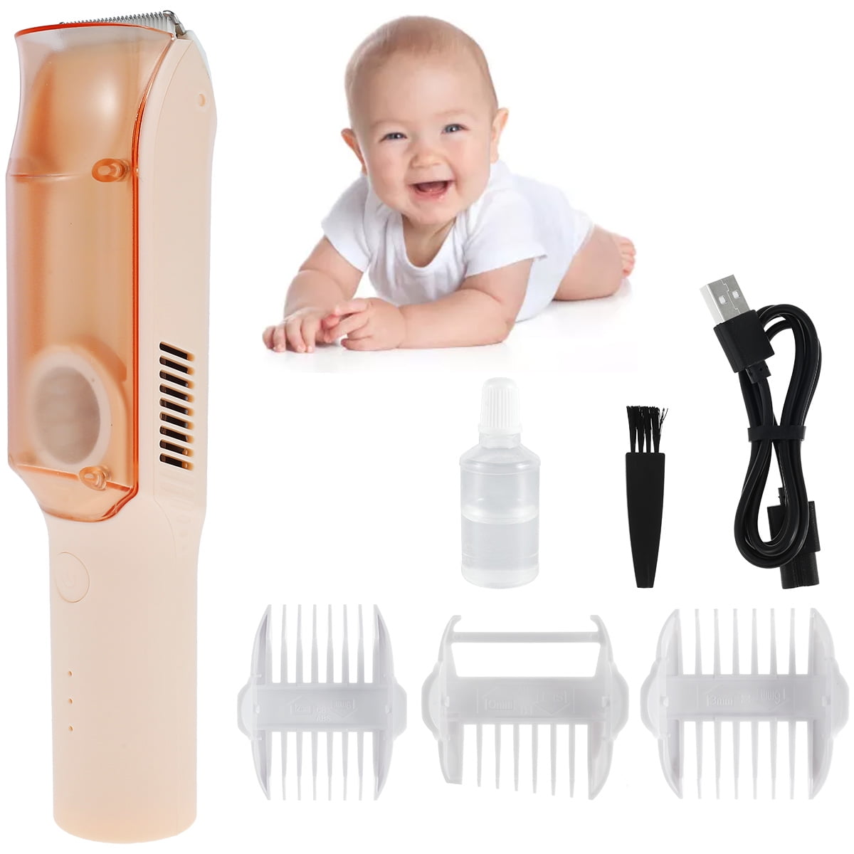 GOTYDI Baby Hair Clipper with 3 Length Calipers Cordless & Waterproof Hair  Trimmer with 800mAh Battery USB Rechargeable Hair Cutter Baby Shaving Hair  Cordless Haircut Kit for Kids Infants 