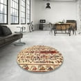thumbnail image 4 of Ahgly Company Machine Washable Indoor Rectangle Contemporary Brown Gold Area Rugs, 8' x 12', 4 of 7