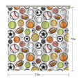 thumbnail image 5 of Baseball Football Pattern Shower Curtain 72"x72" ,Bathroom Decorative Shower Curtains Set with 12 Hooks,Modern Waterproof Washable Shower Curtain, 5 of 6