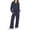 Navy Blue, variant on CILENON Sweat Suit Women Two Piece Outfits Sweatsuit Set Quarter Zip Sweatshirt Wide Leg Sweatpant Fall Set Tracksuit Matching Sets Women Clothing Athleisure Sets Women (Navy Blue,XXL)