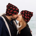 thumbnail image 5 of Kdxio Sexy Red Lips Kiss Winter Beanie for Men Women Beanie Knit Hat Cuffed Cap Beanie Knit Chunky Snow Cap, 5 of 6