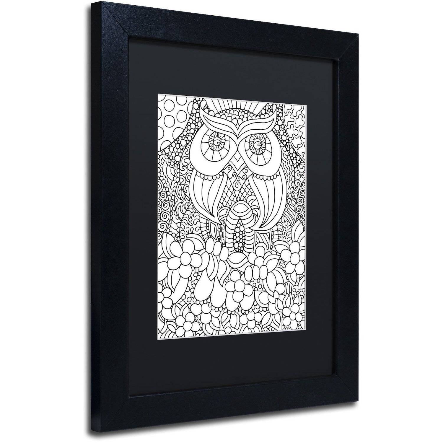 Trademark Fine Art "Mixed Coloring Book 56" Canvas Art by Kathy G. Ahrens, Black Matte, Black Frame