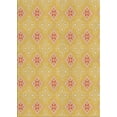 thumbnail image 1 of Ahgly Company Indoor Rectangle Patterned Chrome Gold Yellow Novelty Area Rugs, 4' x 6', 1 of 6