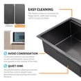 thumbnail image 5 of 33 inch Gunmetal Black Stainless Steel  18-Gauge Single Bowl Farmhouse Workstation Kitchen Sink, 5 of 7