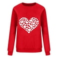 thumbnail image 5 of Cute Valentines Outfits For Women Long Sleeve Love Heart Graphic Sweatshirts Pullover Valentine's Crewneck Sweatshirt, 5 of 6