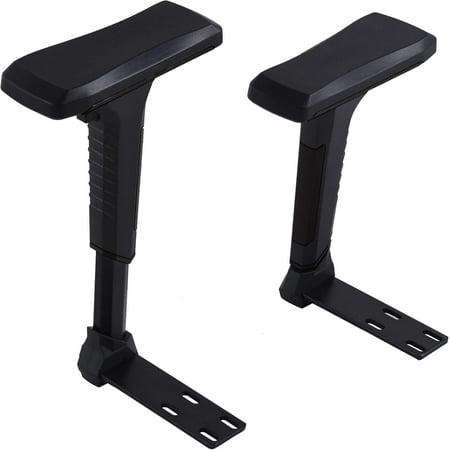 Height Adjustable Chair Armrest Pair, Gaming Boss Chair Arms Set Replacement 4D (Black)