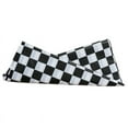 thumbnail image 3 of Rectangular Disposable Tablecloth Thickened Western Restaurant Party Plastic Disposable Tablecloth F1 Racing Black and White Grid - White spot of foundation make-up, 3 of 4