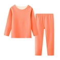 thumbnail image 4 of Mercatoo Thermal Underwear for Kids 2 Piece Slim Long Sleeve Shirt and Leggings Set Girls Boys 𝐒tretch Winter Base Layer, 4 of 8