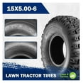 thumbnail image 2 of ATV Tires 15x5.00-6 15x5x6 Snow Lawn and Garden Tires Snow Blower Thrower Tire 2PR, Set of 2, 2 of 4