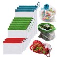 thumbnail image 2 of 12 Pcs/set Sacs à Produits Réutilisables avec Cordon de Serrage pour Légumes et Fruits, 2 of 9