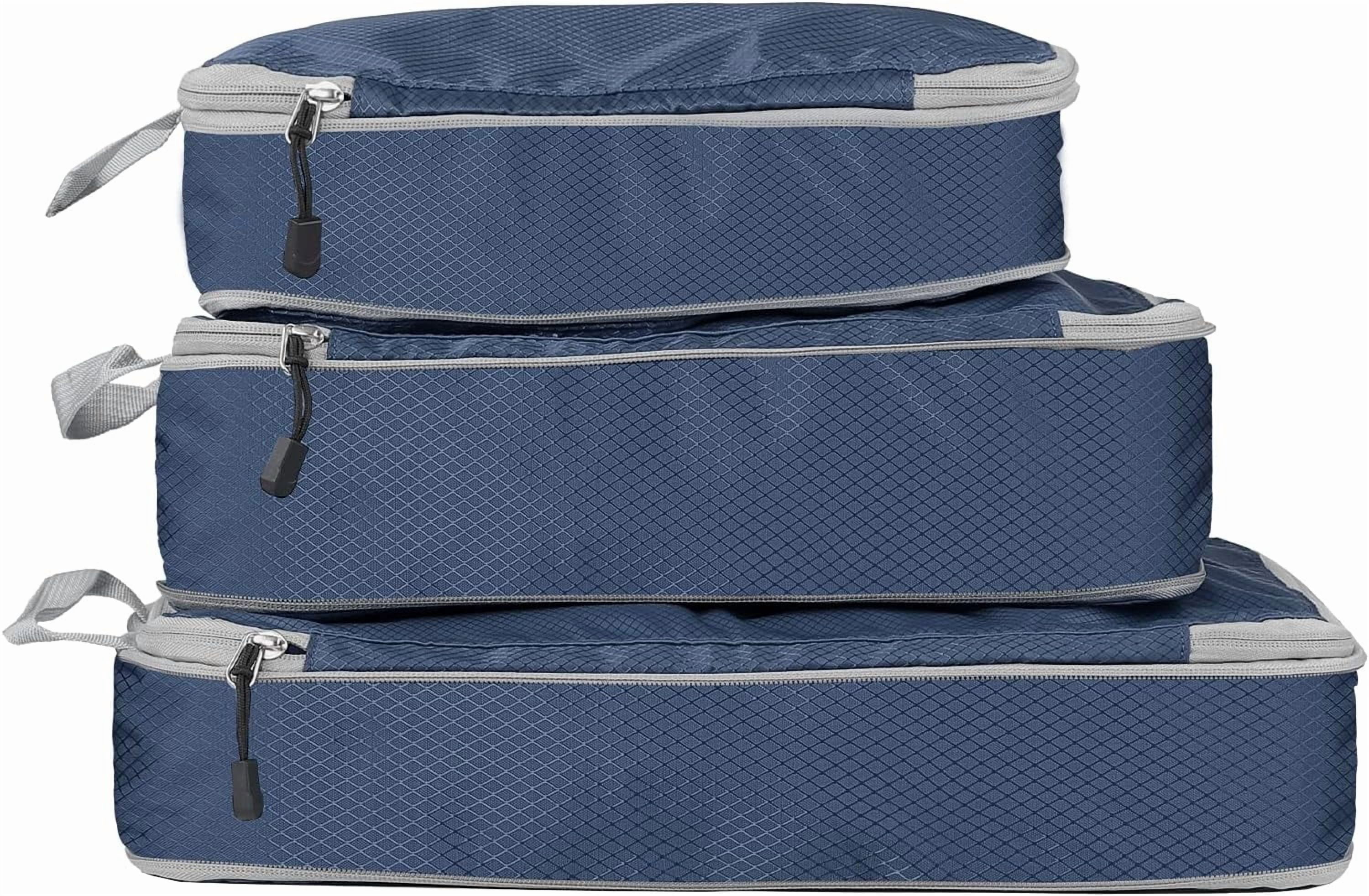 XiHAMA Compression Packing Cube Set for Carrying on Luggage Travel Packing Organizers with Laundry Bag for Backpack