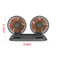 thumbnail image 3 of OAVQHLG3B Car Fan 24V, 2 Speed Electric Car Cooling Fan With Dual Head, Quiet Strong Dashboard Cooling Air Circulator Fan For Truck, 3 of 6
