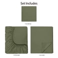 thumbnail image 6 of Mainstays Basic Value Microfiber Bed Sheet Set, Green Bay Leaf, Twin-XL, 3 Piece, 6 of 7