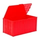 thumbnail image 5 of Contenedor de carga en miniatura simulado con tapa abatible, caja de almacenamiento para regalos, fiestas y hogar. Rojo, 5 of 9