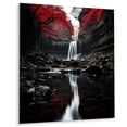thumbnail image 2 of Designart "Eternity in Grey and Red Waterfall II" Landscapes Metal Wall Decor, 2 of 5