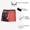thumbnail image 3 of Honeii Cute Black Kitten Cartoon Print Mens Boxer Briefs Breathable,Boxer Brief for Men, Moisture-Wicking Underwear-Small, 3 of 5