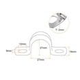 thumbnail image 2 of Uxcell 30pcs 3/8" 27mm Conduit Clamps, M27 U Tube Pipe Clamp, Stainless Steel Rigid Pipe Strap, U Shaped Bracket with Two Hole, Thick, 2 of 6
