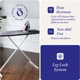 thumbnail image 3 of Homz T-Leg Foldable Adjustable Ironing Board w/Pad & Cotton Cover, Gray, 3 of 12