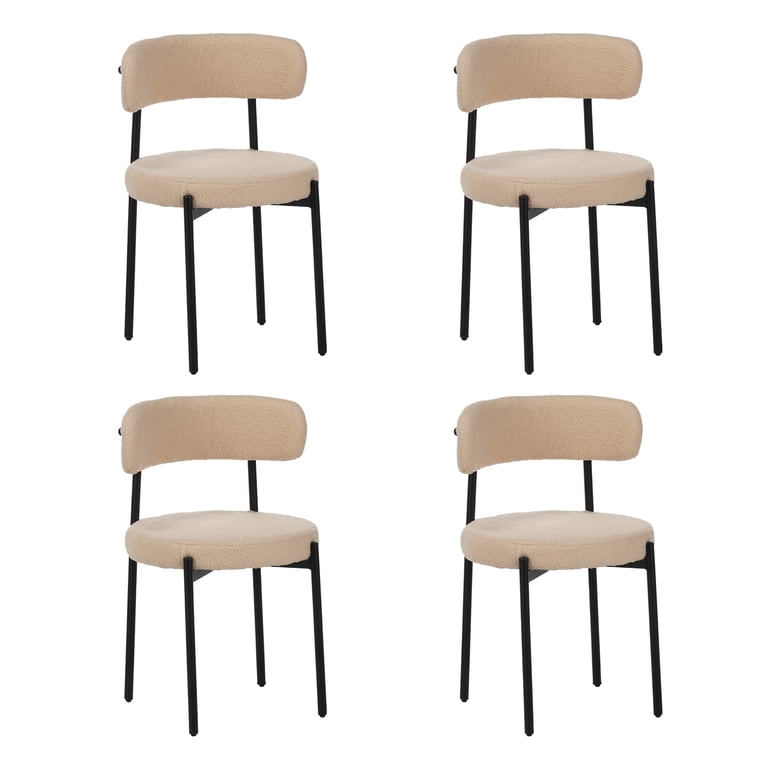GARITIN Dining Chairs with Curved Back, Set of 4 photo 2