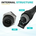 thumbnail image 4 of Pressure Transducer Sender Sensor with Connector, 1/8" NPT 500 PSI Stainless Steel Pressure Transmitter for Oil Fuel Water Air, 4 of 6