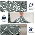 thumbnail image 3 of Dining Chair Covers 4 pack, Waterproof Stretch Kitchen Room Chair Seat Cover Parson Chair Cushion Slipcovers Removable Seat Protector for Wedding Party Home Decor (Set of 4, Grey-Rhombus), 3 of 6